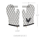 FAIRE - VHC Brands Kitchen Oven Mitts Chicken Wire Design