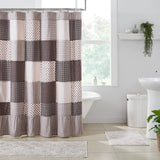 FAIRE - VHC Brands Shower Curtains Florette Patchwork Ruffled Shower Curtain French Country Charm