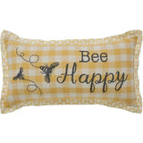 FAIRE - VHC Brands Throw Pillows Bee Happy Rustic Bee Throw Pillows