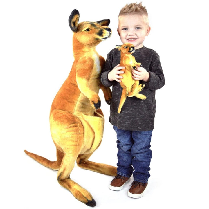 faire-viahart Large Lifelike Red Kangaroo with Joey-38" tall!
