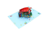 Faire-Wonder Paper Art 3d card Sea Turtle Pop Up 3D Greeting Card