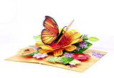 Faire-Wonder Paper Art 3d greeting card Monarch Butterfly 3D Pop Up Greeting Card