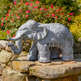 Faire- Zaer Ltd. International Elegant Statement Statue Gorgeous Elephant in Parade Decoration Magnesium Garden Statue