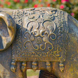Faire- Zaer Ltd. International Elegant Statement Statue Gorgeous Elephant in Parade Decoration Magnesium Garden Statue