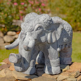 Faire- Zaer Ltd. International Elegant Statement Statue Gorgeous Elephant in Parade Decoration Magnesium Garden Statue