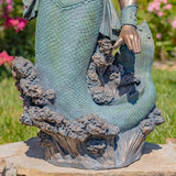 Faire- Zaer Ltd. International garden statue 48" Merman Garden Statue Throwing Trident- Antique Bronze