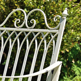 Faire- Zaer Ltd. International Iron patio rockers Iron Outdoor Rocking Chair Double or Single White or Bronze Beautiful!