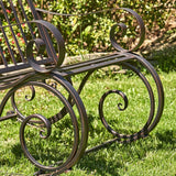 Faire- Zaer Ltd. International Iron patio rockers Iron Outdoor Rocking Chair Double or Single White or Bronze Beautiful!