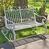 Faire- Zaer Ltd. International Iron patio rockers Iron Outdoor Rocking Chair Double or Single White or Bronze Beautiful!