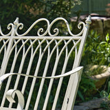 Faire- Zaer Ltd. International Iron patio rockers Iron Outdoor Rocking Chair Double or Single White or Bronze Beautiful!