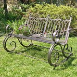 Faire- Zaer Ltd. International Iron patio rockers Iron Outdoor Rocking Chair Double or Single White or Bronze Beautiful!