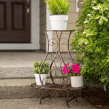 Faire- Zingz Home Plant Stand Hourglass Triple Plant Stand