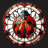 Fernville Creations 3.6 Inch Glossy Fernville Creations - Nature Inspired Ceramic Coaster with Cork Back