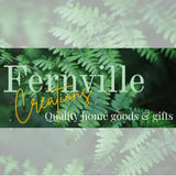 Fernville Creations 3.6 Inch Glossy Fernville Creations - Nature Inspired Ceramic Coaster with Cork Back