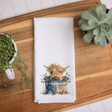 Fernville Creations Fernville Creations - Highland Cow Hand Towel, Ranch Tea Towel