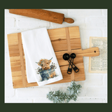 Fernville Creations Fernville Creations - Highland Cow Hand Towel, Ranch Tea Towel