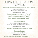Fernville Creations Fernville Creations - Highland Cow Hand Towel, Ranch Tea Towel