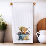 Fernville Creations Fernville Creations - Highland Cow Hand Towel, Ranch Tea Towel