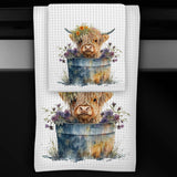 Fernville Creations Fernville Creations - Highland Cow Hand Towel, Ranch Tea Towel