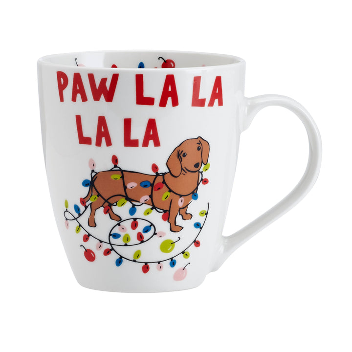 Fitz and Floyd® Mikasa® Pfaltzgraff® Porcelain / White / No Fitz and Floyd® Mikasa® Pfaltzgraff® - Pfaltzgraff 18Oz Barrel Mug Paw La La La   Open Stock