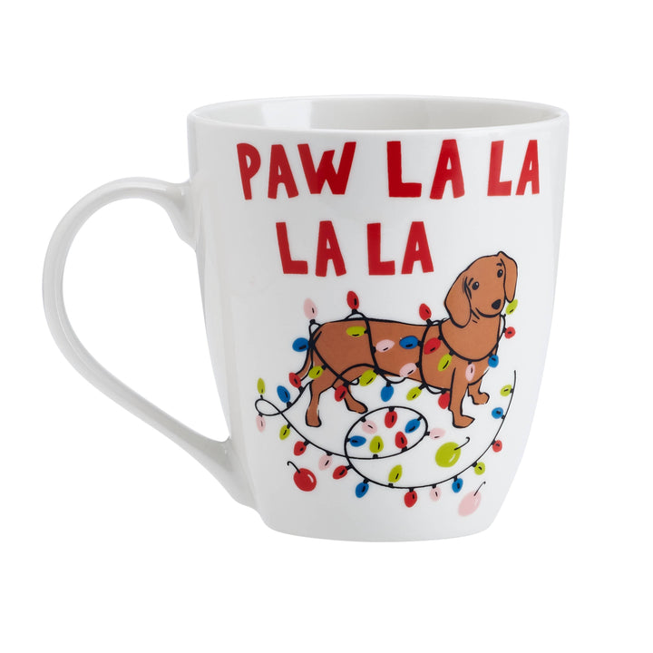 Fitz and Floyd® Mikasa® Pfaltzgraff® Porcelain / White / No Fitz and Floyd® Mikasa® Pfaltzgraff® - Pfaltzgraff 18Oz Barrel Mug Paw La La La   Open Stock