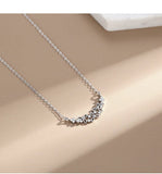 Elegant Flower Necklace in Fine 925 Sterling Silver with CZ
