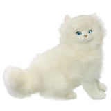 White Persian with Blue Eyes Sitting Lifelike Stuffed Cat Size 27cm/10.5