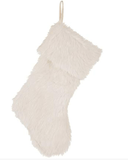 GLITZHOME LLC CHRISTMAS Plush with Snowflake Christmas Stocking Polyester Holiday Decor Imported