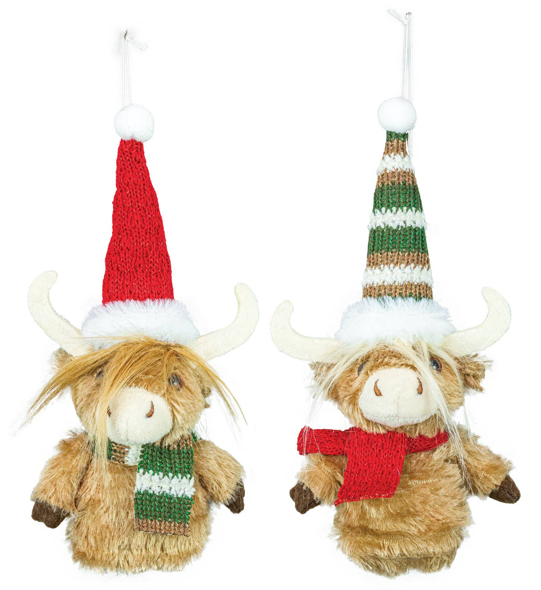 Hanna's Handiworks Hanna's Handiworks - JOLLY HIGHLAND COW ORNAMENT TRAY 2 ASSORTED