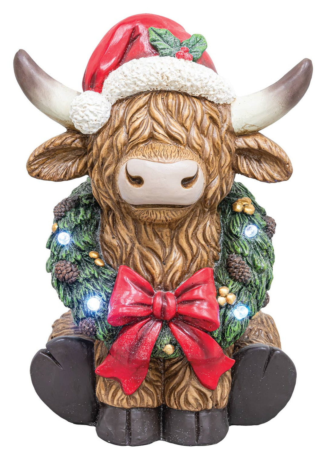 Hanna's Handiworks Hanna's Handiworks - LARGE LIGHTED WREATH HIGHLAND COW