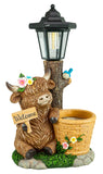 Hanna's Handiworks Hanna's Handiworks - WELCOME HIGHLAND COW SOLAR STREET LAMP