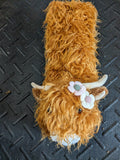 Fuzzy Highland Cow Women's & Kid's Plush Non-Slip Slipper Socks