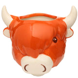 Highland Cow Planter Ceramic Wall Mounted