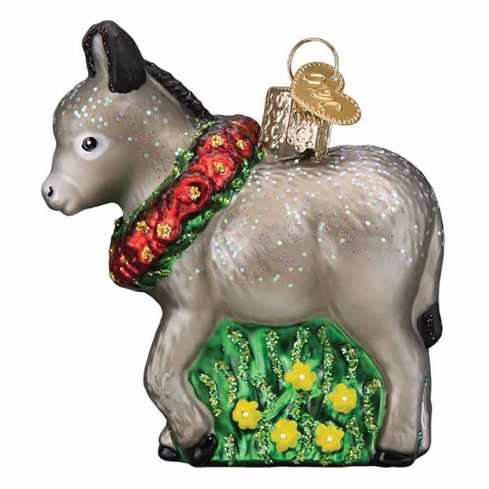 Kelley and Company Kelley and Company - Ornament - Glass Christmas Donkey
