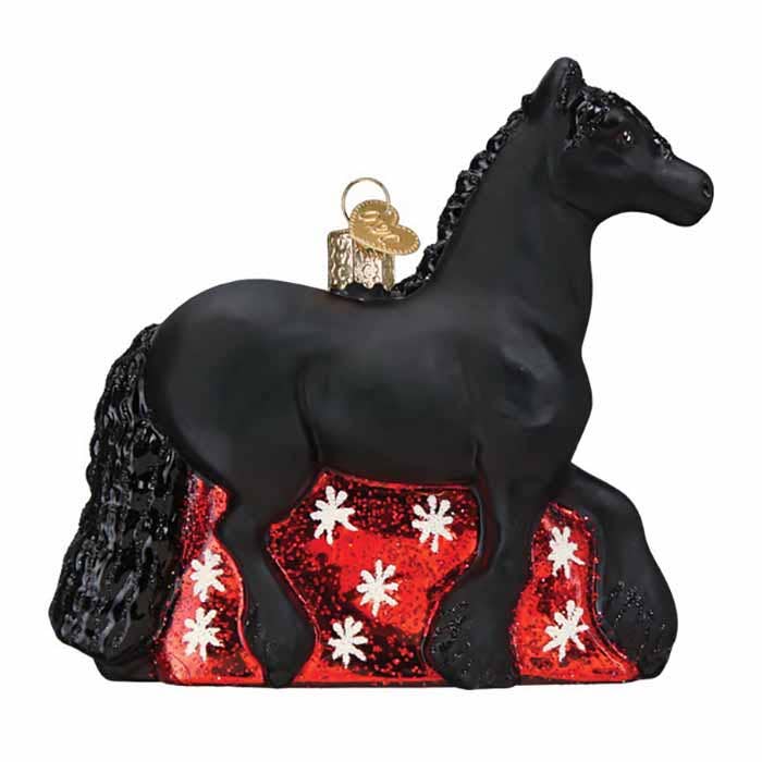 Kelley and Company Kelley and Company - Ornament - Glass Friesian