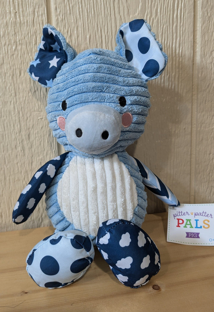 Kelli's Baby's First Plush Piggy-Blue