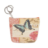 Kellis Gifts Coin Bag Keychain Peachy Orange Zipper with greenish black Butterfly Butterfly Coin Purses Assorted