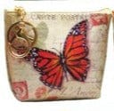 Kellis Gifts Coin Bag Keychain Red Zipper With Monarch Butterfly Butterfly Coin Purses Assorted