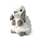 Lop Eared Gray and White Plush Bunny Rabbit Sitting Realistic So Cute!  Living Nature