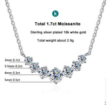 Knobspin-aliexp moissanite necklace Graduated Moissanite Necklace 1.7ctw 925 Sterling Silver