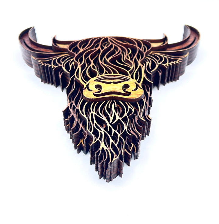 Lexo Creations Lexo Creations - Highland Cow, Multi-Layer Wood