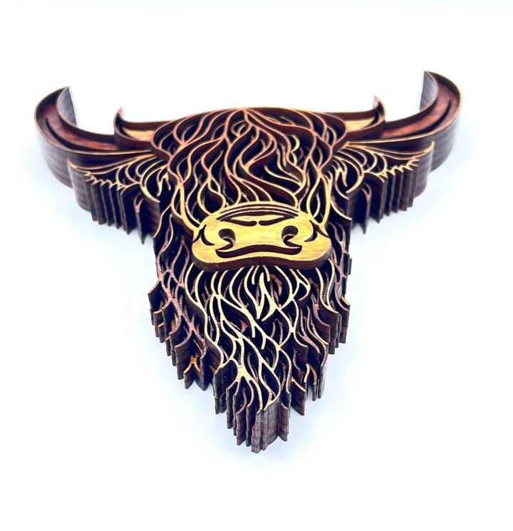 Lexo Creations Lexo Creations - Highland Cow, Multi-Layer Wood