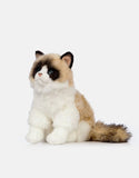 Living Nature Plush Animals Realistic Ragdoll Cat Sitting Eco Friendly Stuffed Animal