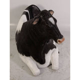 LM Treasures LM Treasures - Holstein Cow Bench Life Size Statue