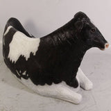 LM Treasures LM Treasures - Holstein Cow Bench Life Size Statue