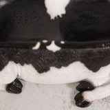 LM Treasures LM Treasures - Holstein Cow Bench Life Size Statue