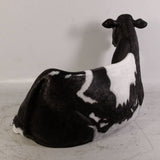 LM Treasures LM Treasures - Holstein Cow Bench Life Size Statue