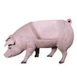 LM Treasures LM Treasures - Pig Bench Life Size Statue