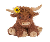 Hazel the Highland Cow Scruffy Plushie with Sunflower by London Bridge