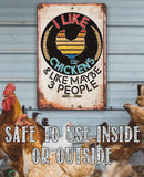 Lone Star Art 8 x 12 Lone Star Art - I Like Chickens - Metal Sign